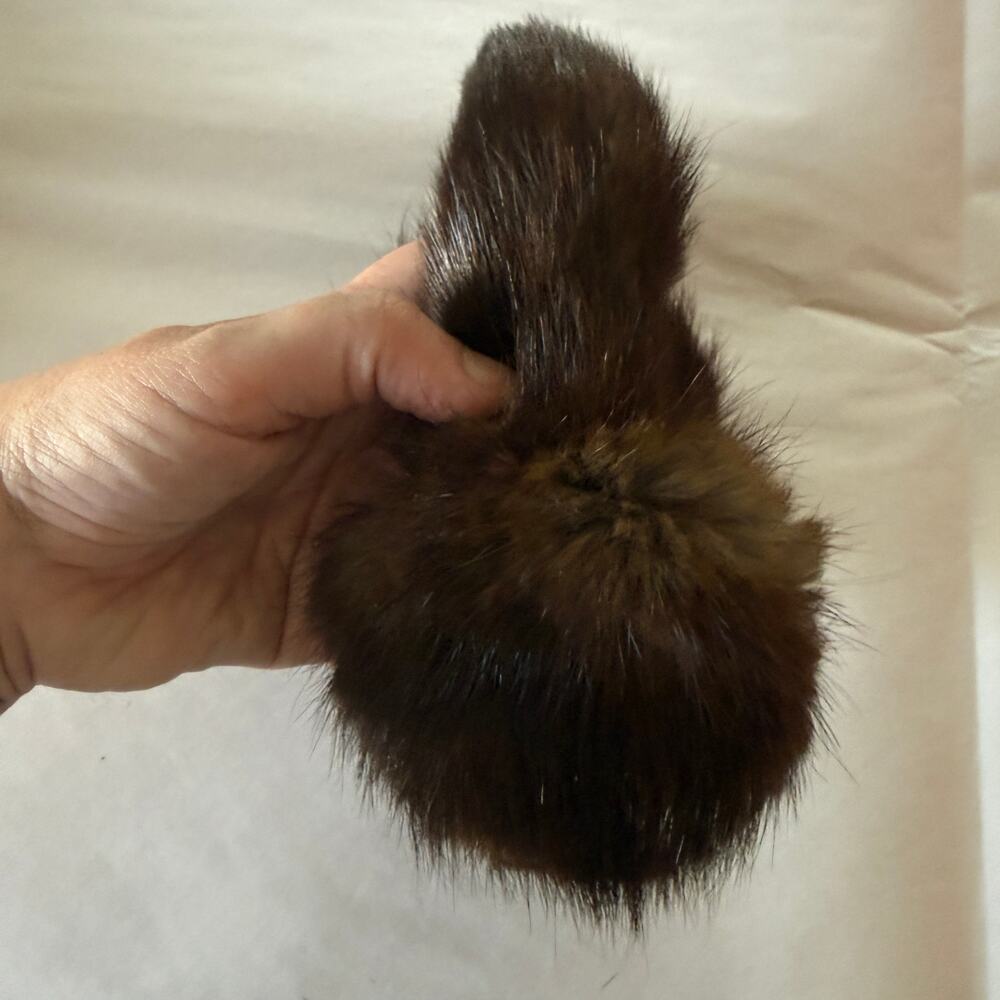 Vintage Brown Mink Fur Earmuffs - Picture 3 of 6